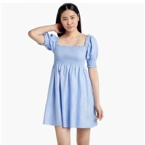 hill house athena nap dress in blue glitter check